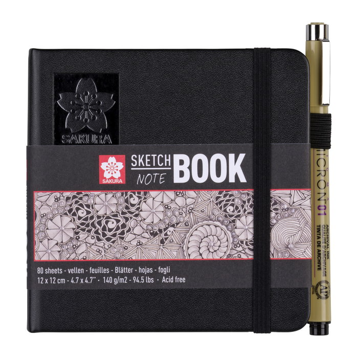 Sakura Bloc de dibujo 12 x 12 cm, 80 páginas, 140g Sakura Bloc de dibujo 12 x 12 cm, 80 páginas, 140g